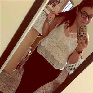 Beautiful white lace tank top